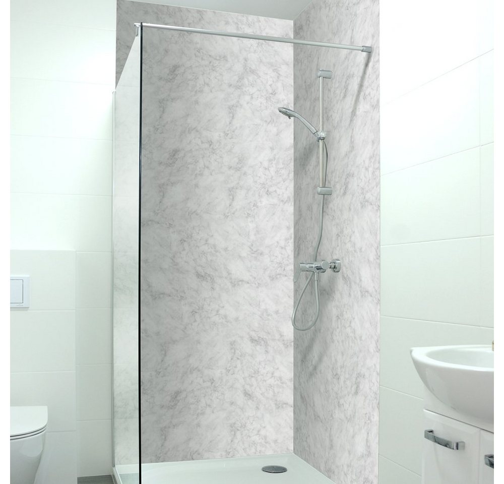 DRUCK-EXPERT Duschrückwand Premium Duschrückwand - langlebiger Fliesensticker aus 0,4 mm selbstklebenden Hart-PVC DRUCK-EXPERT Duschrückwand Premium Duschrückwand - langlebiger Fliesensticker aus 0,4 mm selbstklebenden Hart-PVC von DRUCK-EXPERT