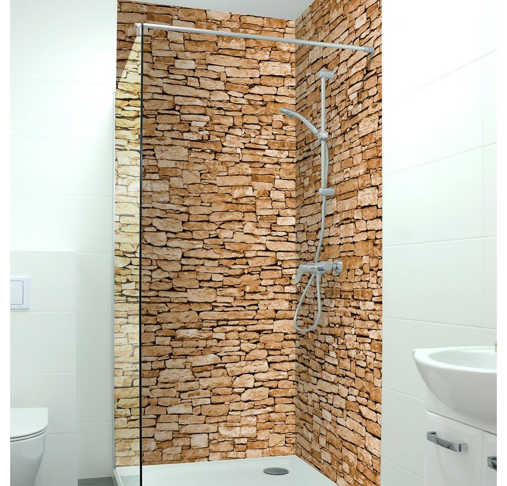 DRUCK-EXPERT Duschrückwand Premium Duschrückwand - langlebiger Fliesensticker aus 0,4 mm selbstklebenden Hart-PVC DRUCK-EXPERT Duschrückwand Premium Duschrückwand - langlebiger Fliesensticker aus 0,4 mm selbstklebenden Hart-PVC von DRUCK-EXPERT