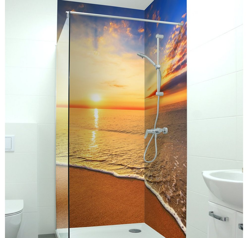 DRUCK-EXPERT Duschrückwand Premium Duschrückwand - langlebiger Fliesensticker aus 0,4 mm selbstklebenden Hart-PVC DRUCK-EXPERT Duschrückwand Premium Duschrückwand - langlebiger Fliesensticker aus 0,4 mm selbstklebenden Hart-PVC von DRUCK-EXPERT