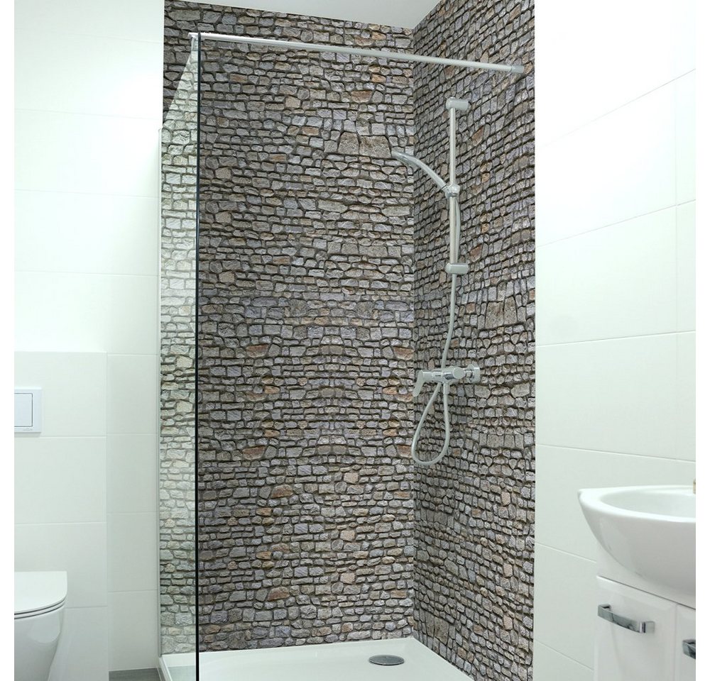 DRUCK-EXPERT Duschrückwand Premium Duschrückwand - langlebiger Fliesensticker aus 0,4 mm selbstklebenden Hart-PVC DRUCK-EXPERT Duschrückwand Premium Duschrückwand - langlebiger Fliesensticker aus 0,4 mm selbstklebenden Hart-PVC von DRUCK-EXPERT