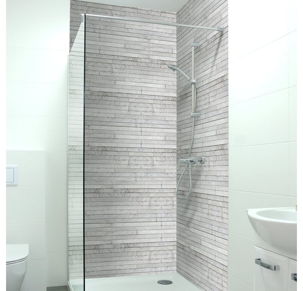DRUCK-EXPERT Duschrückwand Premium Duschrückwand - langlebiger Fliesensticker aus 0,4 mm selbstklebenden Hart-PVC DRUCK-EXPERT Duschrückwand Premium Duschrückwand - langlebiger Fliesensticker aus 0,4 mm selbstklebenden Hart-PVC von DRUCK-EXPERT