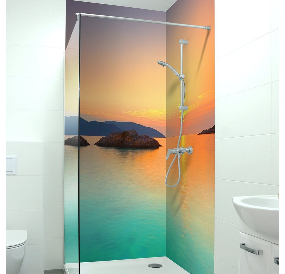 DRUCK-EXPERT Duschrückwand Premium Duschrückwand - langlebiger Fliesensticker aus 0,4 mm selbstklebenden Hart-PVC DRUCK-EXPERT Duschrückwand Premium Duschrückwand - langlebiger Fliesensticker aus 0,4 mm selbstklebenden Hart-PVC von DRUCK-EXPERT