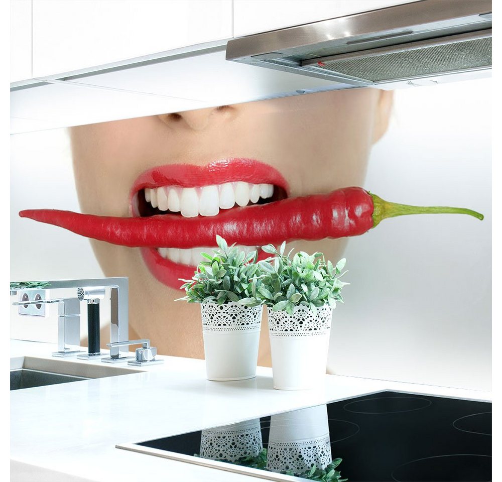 DRUCK-EXPERT Küchenrückwand Küchenrückwand Chilli Mund Hart-PVC 0,4 mm selbstklebend DRUCK-EXPERT Küchenrückwand Küchenrückwand Chilli Mund Hart-PVC 0,4 mm selbstklebend von DRUCK-EXPERT