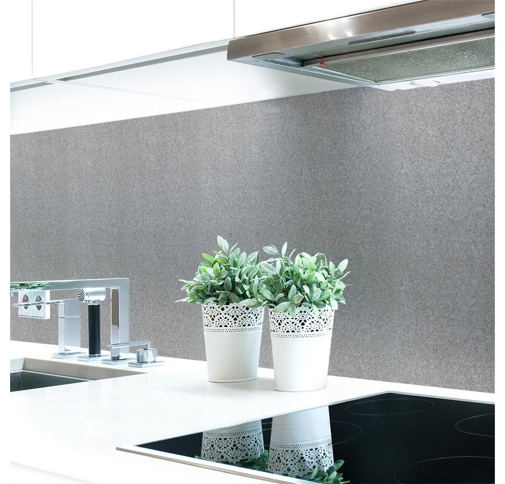 DRUCK-EXPERT Küchenrückwand Küchenrückwand Graphitwand Grau Hart-PVC 0,4 mm selbstklebend von DRUCK-EXPERT
