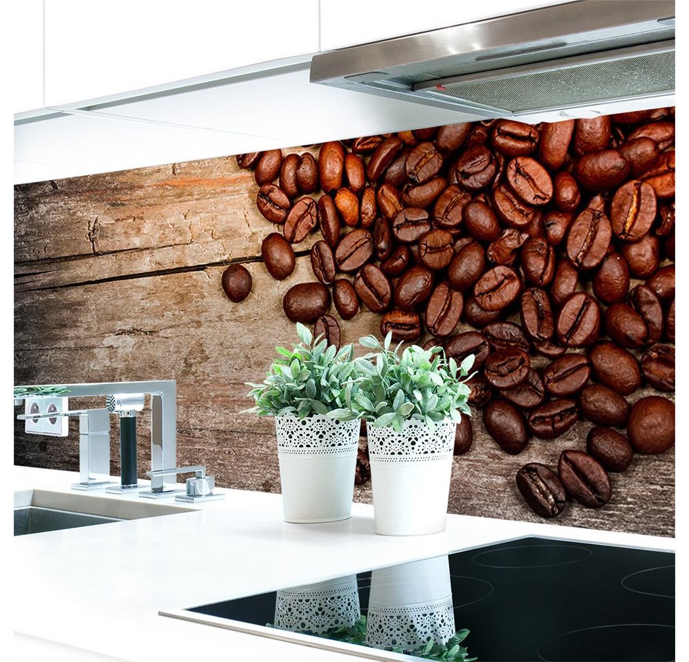 DRUCK-EXPERT Küchenrückwand Küchenrückwand Kaffee Bohnen Hart-PVC 0,4 mm selbstklebend von DRUCK-EXPERT