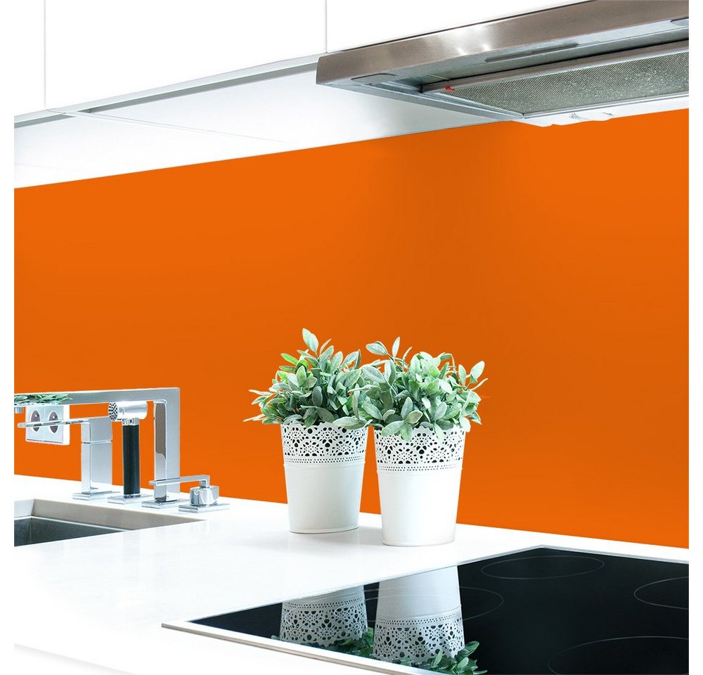 DRUCK-EXPERT Küchenrückwand Küchenrückwand Orangetöne Unifarben Hart-PVC 0,4 mm selbstklebend von DRUCK-EXPERT