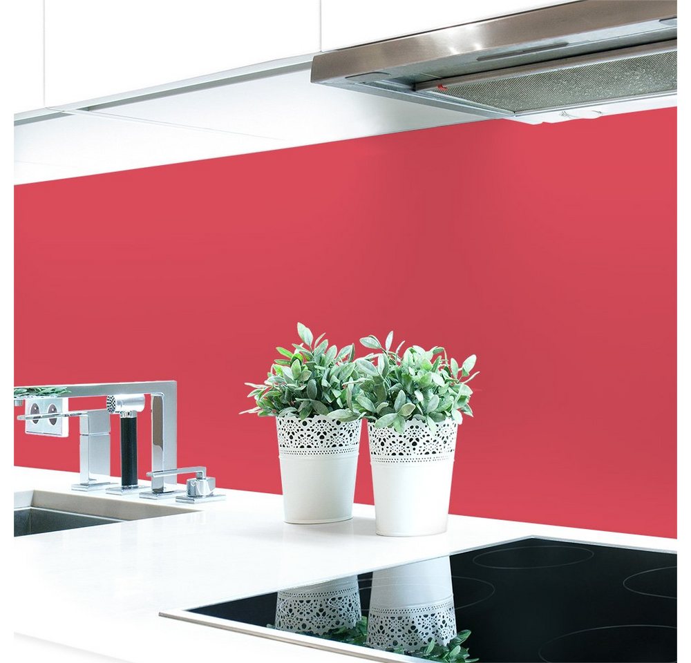 DRUCK-EXPERT Küchenrückwand Küchenrückwand Rottöne Unifarben Hart-PVC 0,4 mm selbstklebend von DRUCK-EXPERT
