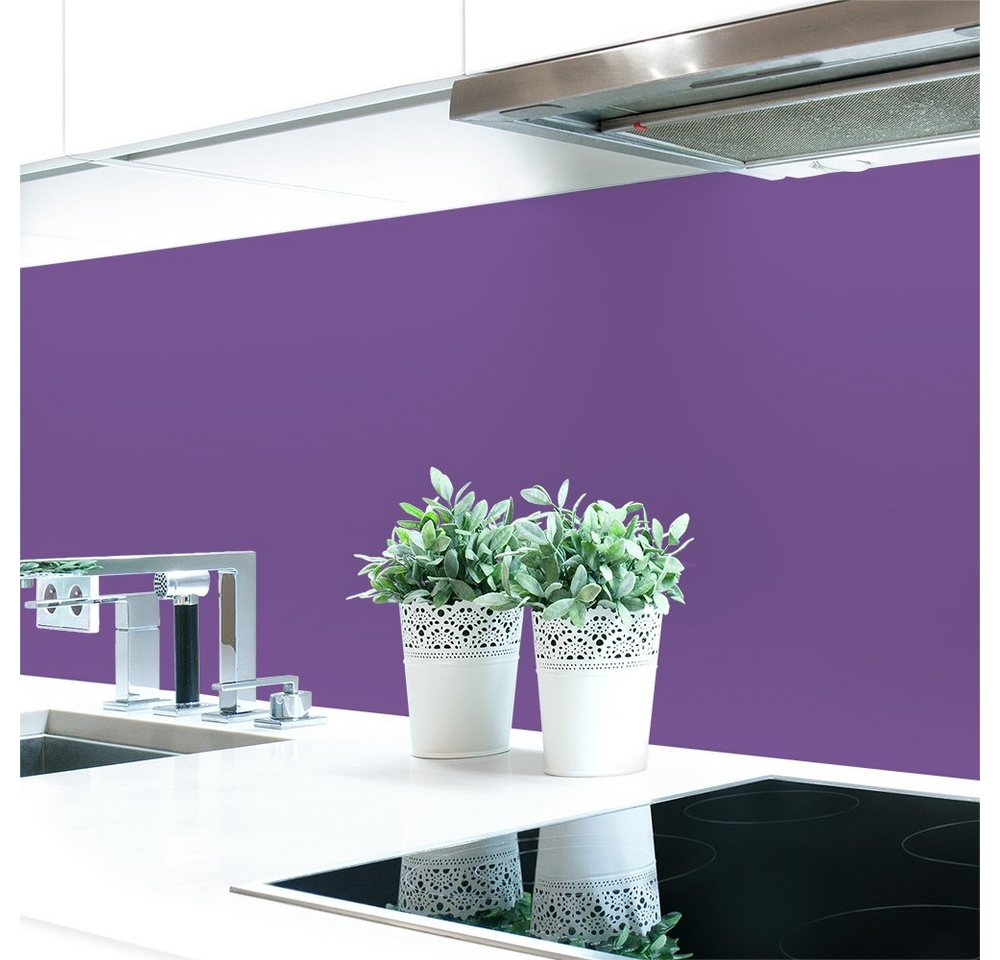 DRUCK-EXPERT Küchenrückwand Küchenrückwand Violetttöne Unifarben Hart-PVC 0,4 mm selbstklebend von DRUCK-EXPERT