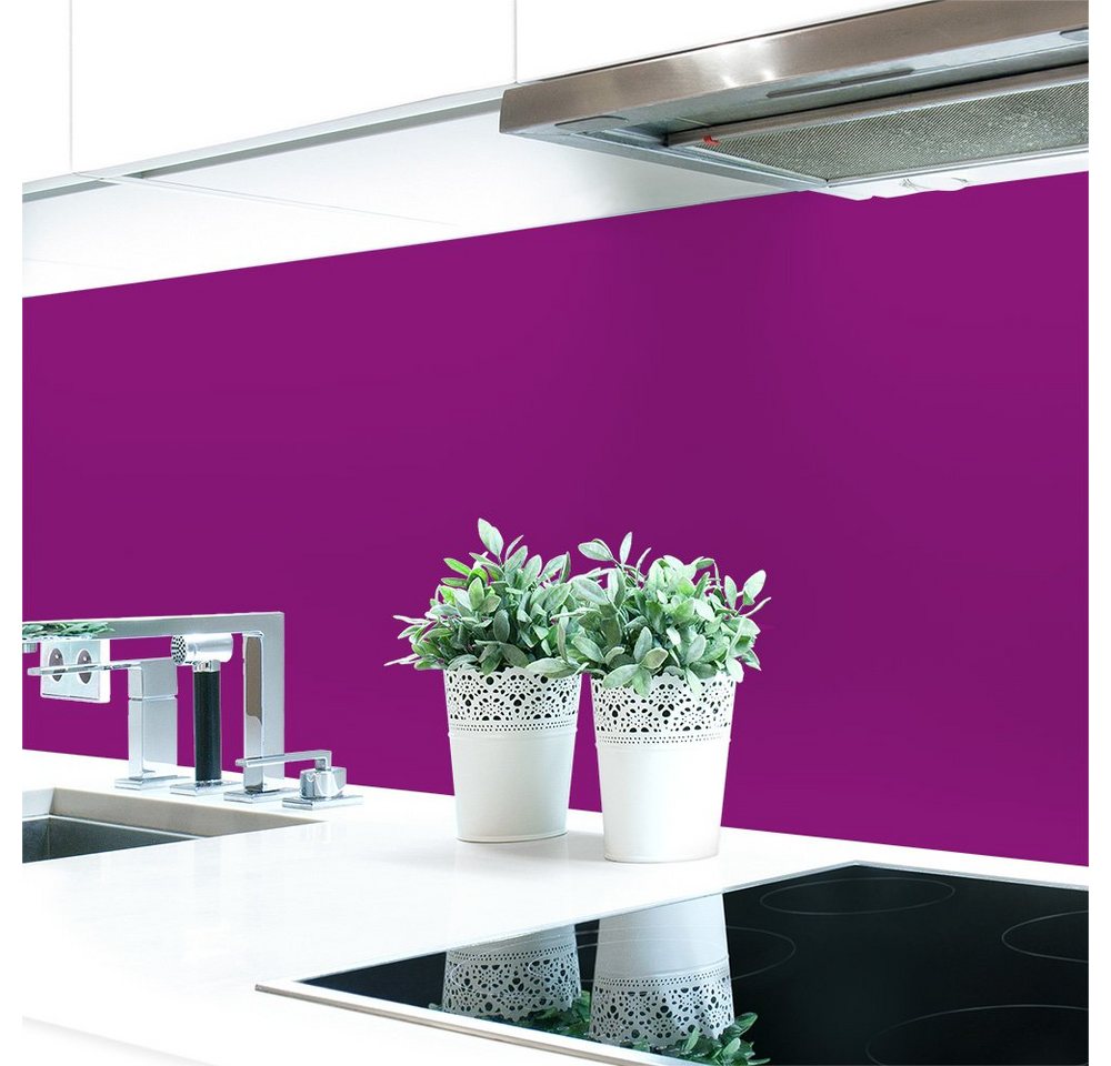 DRUCK-EXPERT Küchenrückwand Küchenrückwand Violetttöne Unifarben Hart-PVC 0,4 mm selbstklebend von DRUCK-EXPERT
