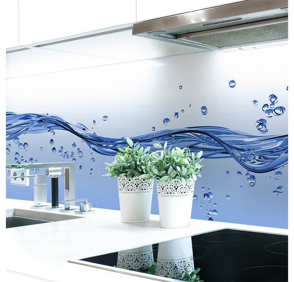 DRUCK-EXPERT Küchenrückwand Küchenrückwand Wasser Welle Hart-PVC 0,4 mm selbstklebend von DRUCK-EXPERT