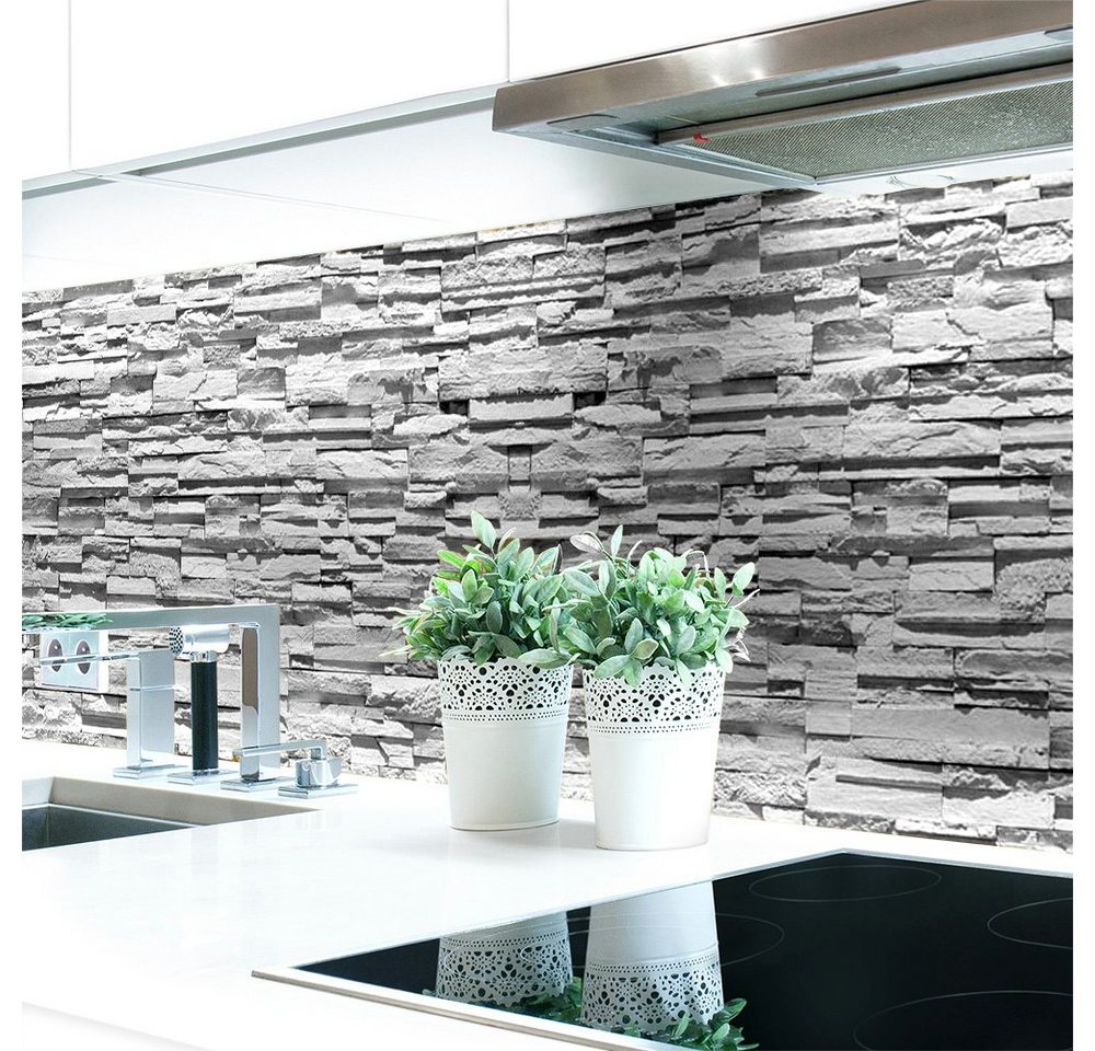 DRUCK-EXPERT Küchenrückwand Stein Motive Eco Express Polyester 0,1 mm selbstklebend von DRUCK-EXPERT