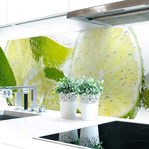 Küchenrückwand Fresh Lemon Premium Hart-PVC 0,4 mm selbstklebend - Direkt auf die Fliesen, Größe:120 x 51 cm von DRUCK-EXPERT