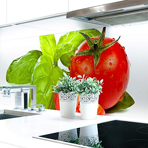 Küchenrückwand Fresh Tomatoe Premium Hart-PVC 0,4 mm selbstklebend - Direkt auf die Fliesen, Größe:60 x 51 cm von DRUCK-EXPERT