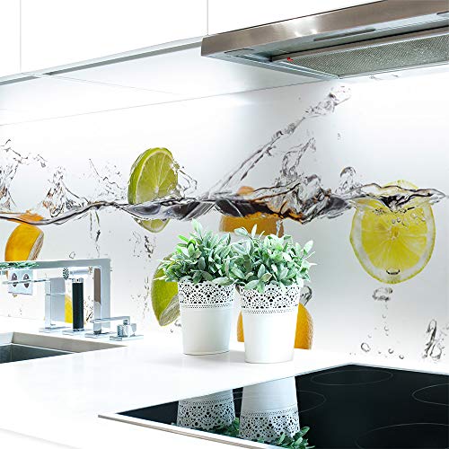 Küchenrückwand Frucht Wasser Premium Hart-PVC 0,4 mm selbstklebend - Direkt auf die Fliesen, Größe:280 x 51 cm von DRUCK-EXPERT