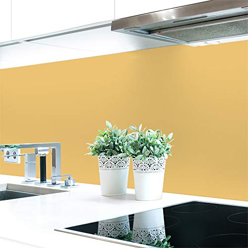 Küchenrückwand Gelbtöne Unifarben Premium Hart-PVC 0,4 mm selbstklebend, Größe:340 x 60 cm, Ral-Farben:Sandgelb ~ RAL 1002 von DRUCK-EXPERT