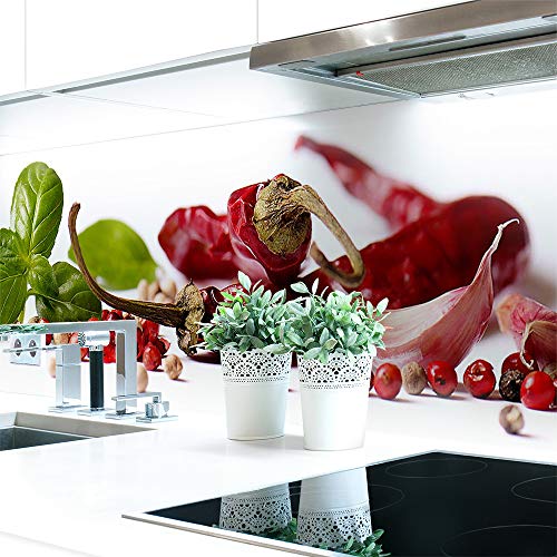 Küchenrückwand Gewürz Mix Premium Hart-PVC 0,4 mm selbstklebend - Direkt auf die Fliesen, Größe:220 x 51 cm von DRUCK-EXPERT