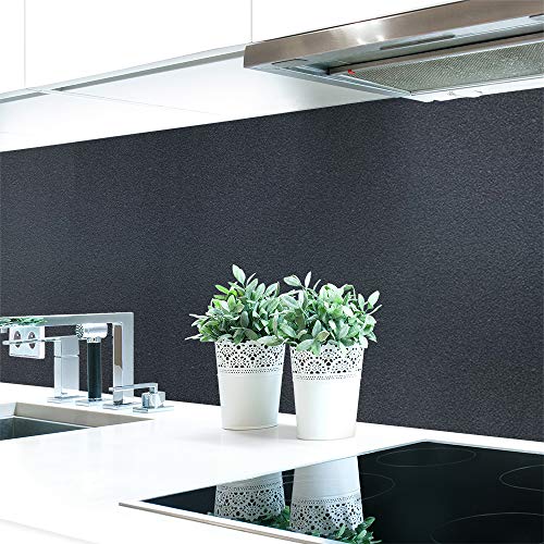 Küchenrückwand Graphit Schwarz Premium Hart-PVC 0,4 mm selbstklebend - Direkt auf die Fliesen, Größe:160 x 80 cm von DRUCK-EXPERT