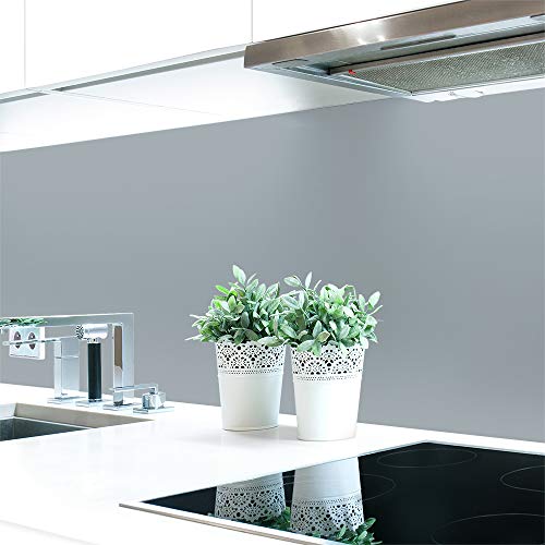 Küchenrückwand Grautöne Unifarben Premium Hart-PVC 0,4 mm selbstklebend, Größe:Materialprobe A4, Ral-Farben:Silbergrau ~ RAL 7001 von DRUCK-EXPERT