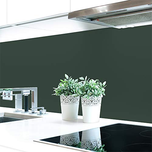 Küchenrückwand Grüntöne 2 Unifarben Premium Hart-PVC 0,4 mm selbstklebend - Direkt auf die Fliesen, Größe:220 x 60 cm, Ral-Farben:Schwarzoliv ~ RAL 6015 von DRUCK-EXPERT