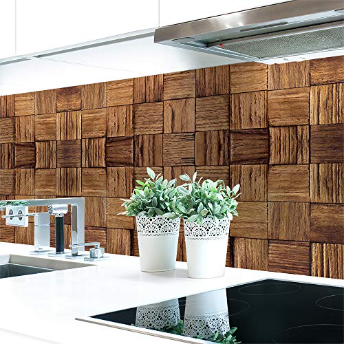 Küchenrückwand Holz Panele Premium Hart-PVC 0,4 mm selbstklebend - Direkt auf die Fliesen, Größe:280 x 80 cm Küchenrückwand Holz Panele Premium Hart-PVC 0,4 mm selbstklebend - Direkt auf die Fliesen, Größe:280 x 80 cm von DRUCK-EXPERT