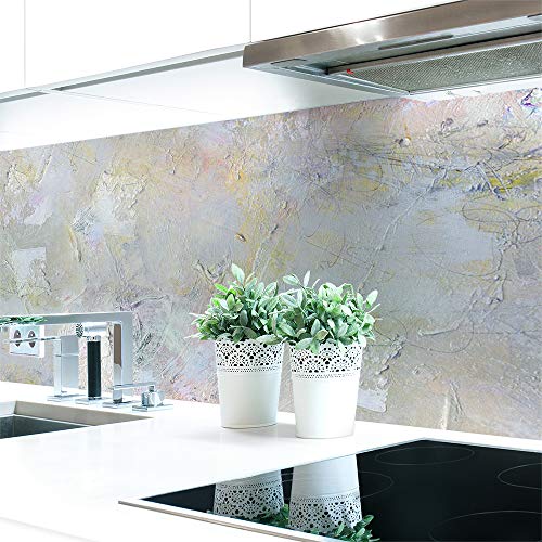 Küchenrückwand Malerei Abstrakt Premium Hart-PVC 0,4 mm selbstklebend - Direkt auf die Fliesen, Größe:340 x 60 cm von DRUCK-EXPERT