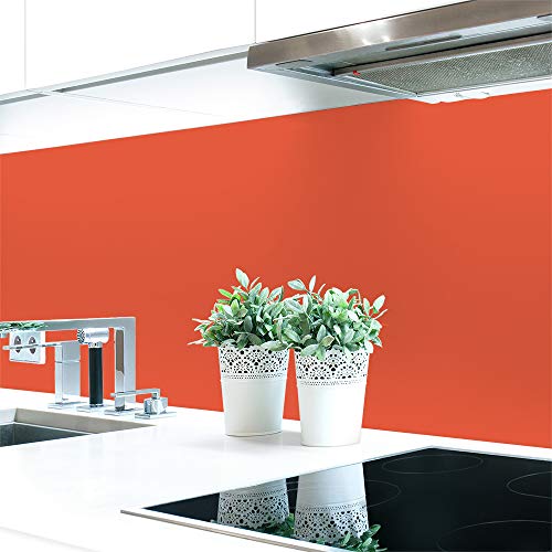 Küchenrückwand Orangetöne Unifarben Premium Hart-PVC 0,4 mm selbstklebend, Größe:280 x 60 cm, Ral-Farben:Leuchtorange ~ RAL 2005 von DRUCK-EXPERT