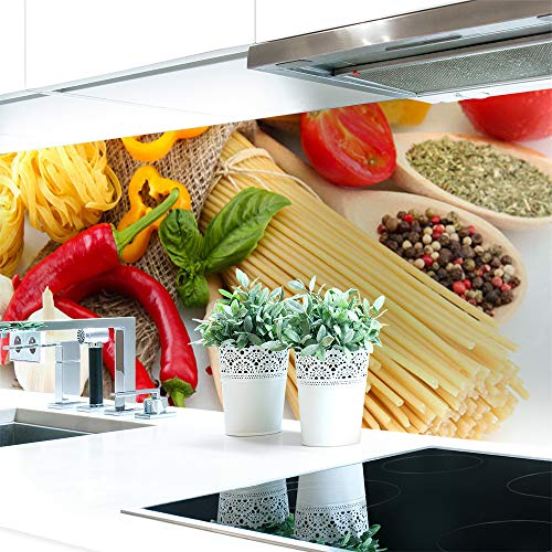 Küchenrückwand Pasta Love Premium Hart-PVC 0,4 mm selbstklebend - Direkt auf die Fliesen, Größe:160 x 51 cm Küchenrückwand Pasta Love Premium Hart-PVC 0,4 mm selbstklebend - Direkt auf die Fliesen, Größe:160 x 51 cm von DRUCK-EXPERT