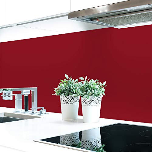 Küchenrückwand Rottöne Unifarben Premium Hart-PVC 0,4 mm selbstklebend, Größe:340 x 60 cm, Ral-Farben:Weinrot ~ RAL 3005 von DRUCK-EXPERT
