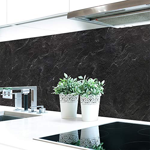 Küchenrückwand Schiefer Schwarz Premium Hart-PVC 0,4 mm selbstklebend - Direkt auf die Fliesen, Größe:220 x 80 cm Küchenrückwand Schiefer Schwarz Premium Hart-PVC 0,4 mm selbstklebend - Direkt auf die Fliesen, Größe:220 x 80 cm von DRUCK-EXPERT