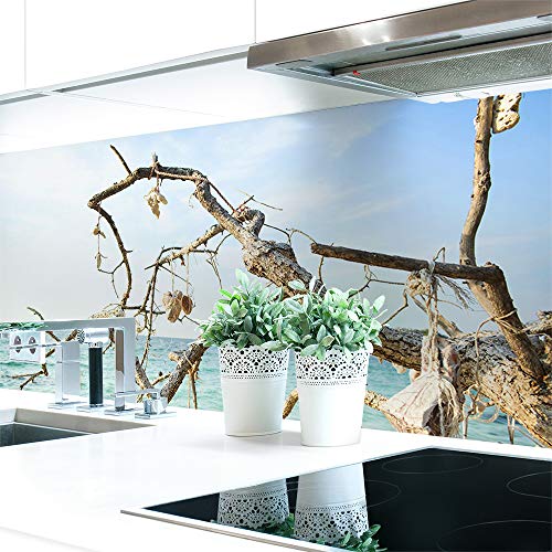 Küchenrückwand Strandgut Premium Hart-PVC 0,4 mm selbstklebend - Direkt auf die Fliesen, Größe:400 x 60 cm von DRUCK-EXPERT