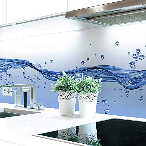 Küchenrückwand Wasser Welle Premium Hart-PVC 0,4 mm selbstklebend - Direkt auf die Fliesen, Größe:220 x 60 cm Küchenrückwand Wasser Welle Premium Hart-PVC 0,4 mm selbstklebend - Direkt auf die Fliesen, Größe:220 x 60 cm von DRUCK-EXPERT