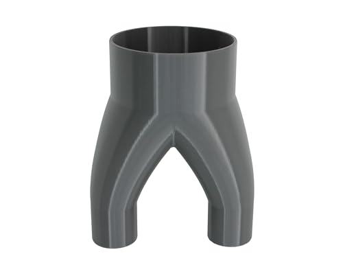 2-Wege Abzweig Rohr DN100 - DN40 | Abzweigstück | Y-Verteiler Absauganlage | Staubabsaugung | Verbinder | PETG | (DN100 auf 2-Fach DN40) von DRUCKKRAFT