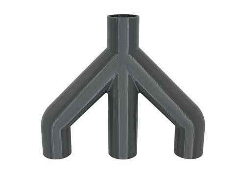 DRUCKKRAFT 3-Wege Abzweig Rohr DN40 | Abzweigstück | Y-Verteiler | Absauganlage | Rohrverbinder | Schlauchverbinder | Lüftung | PETG | (DN40 auf 3-Fach DN40) von DRUCKKRAFT