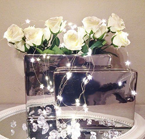 2er-Set Blumenvase Groß Vase Modern Tisch-Deko Silber Hochzeitsdeko Vasen Blumengefäß Pflanzgefäß Keramik Vase Groß Hochzeitstischdeko Tischvase Hochzeitsdekoration ausgefallene Deko Vasen von DRULINE