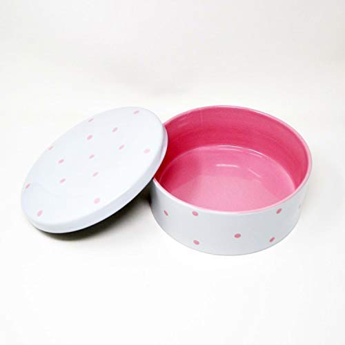 DRULINE DOTS Kombiservice White: Keksdose Weiss/Rosa von DRULINE