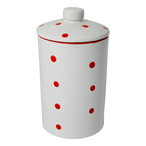 DRULINE DOTS Kombiservice White: Vorratsdose Weiss/Rot von DRULINE