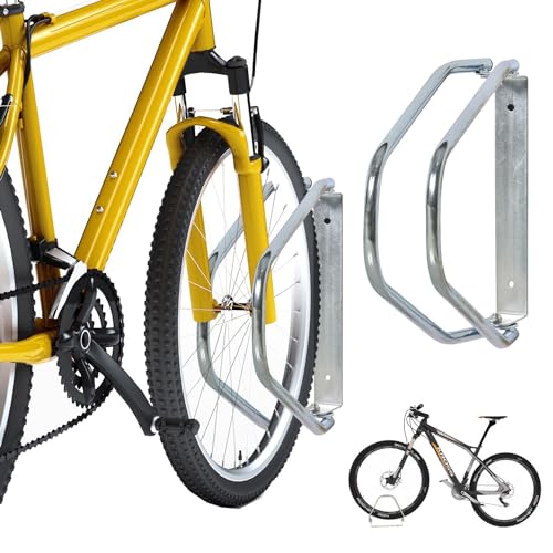 DRULINE Fahrrad Wandhalterung - Schwenkbarer Fahrradständer zur Wandmontage - Wandhalter Bike - Fahrradhalter - Metall verchromt - B/H/T ca. 9 x 32 x 29 cm –-180° Grad verstellbar - für ein Fahrrad von DRULINE