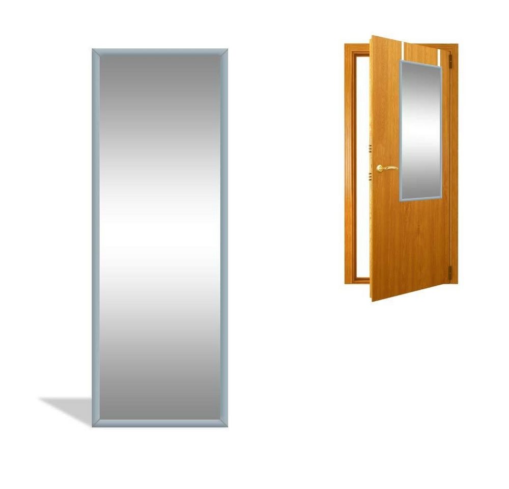 DRULINE Wandspiegel DRULINE Türspiegel - Wandspiegel - Spiegel - Grau - B/H ca. 34x94 cm (1-St), mit abnehmbaren Haken von DRULINE