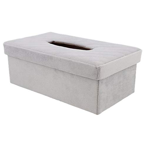 DRULINE Taschentuchbox aus Holz 25 x 9,5 x 14 cm (Grau) von DRULINE