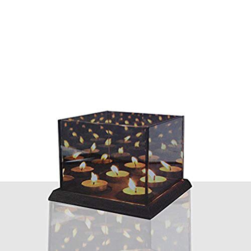 DRULINE Teelichtalter 3D Effect Für 4 Teelichter Teelicht Würfel Spiegel Teelichthalter aus Glas | L x B x H 16 x 16 x 12 cm | Grau DRULINE Teelichtalter 3D Effect Für 4 Teelichter Teelicht Würfel Spiegel Teelichthalter aus Glas | L x B x H 16 x 16 x 12 cm | Grau von DRULINE