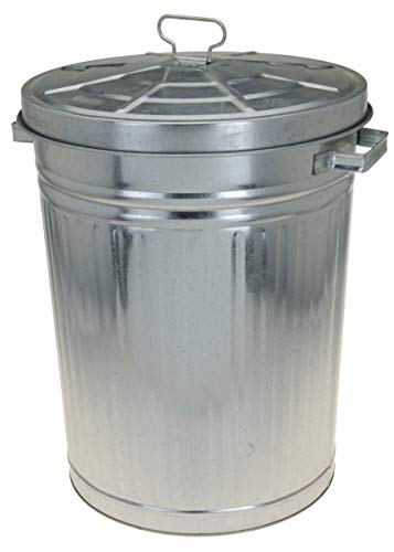DRULINE XXL Mülltonne Abfalleimer Zink 41 cm x 52 cm 55 l Silber von DRULINE