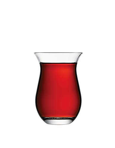 Pasabahce Grosse Türkische Teegläser, Orientalisches Teeglas 6 Stück, Galata 42611 von Pasabahce