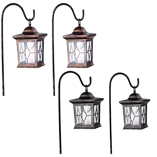 Solar LED Garten Lampe Laterne Leuchte Dekoration 4er Set Laterne Schwarz/Braun Solar LED Garten Lampe Laterne Leuchte Dekoration 4er Set Laterne Schwarz/Braun von DRULINE