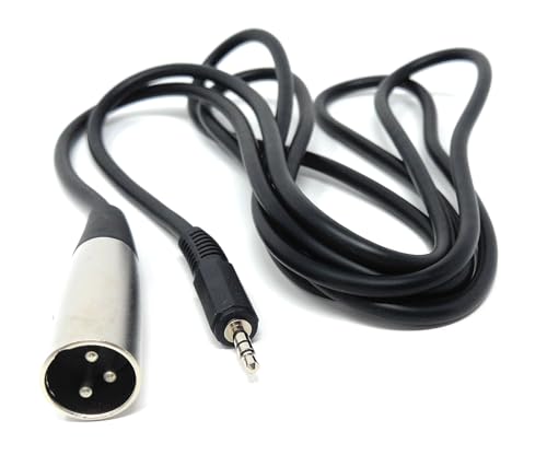 3,5-mm-Stereo-Klinkenstecker auf XLR-Stecker, 2 m Audiokabel, PC, Laptop, MP3, Smartphone zu Mixer, Lautsprecher und Verstärker, langlebiges Stereo-auf-XLR-Adapterkabel von DRUT