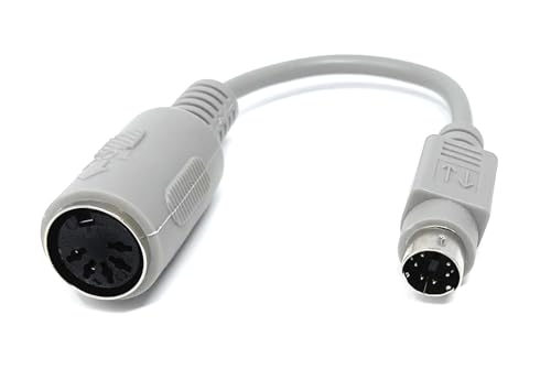 DRUT Adapterkabel 6-poliger Mini-DIN-Stecker auf 5-polige DIN-Buchse, Adapterkabel für Musikinstrumente, Tastaturen und AT-zu-PS/2-Konvertierungen (15 cm) von DRUT