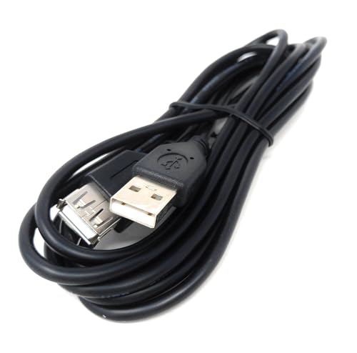 DRUT USB-Verlängerungskabel – Hochgeschwindigkeits-USB 2.0-A-Stecker auf A-Buchse, 24 AWG, robustes Kabel, schwarzes Verlängerungskabel für PC, Laptop, Drucker, USB-Hub (2 m) von DRUT