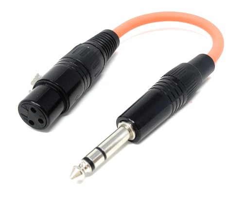 DRUT XLR 3-polige Buchse auf 6,35-mm-Stereo-TRS-Klinken-Adapterkabel, 20 cm Audiokabel für professionelle Audio-Geräte DRUT XLR 3-polige Buchse auf 6,35-mm-Stereo-TRS-Klinken-Adapterkabel, 20 cm Audiokabel für professionelle Audio-Geräte von DRUT