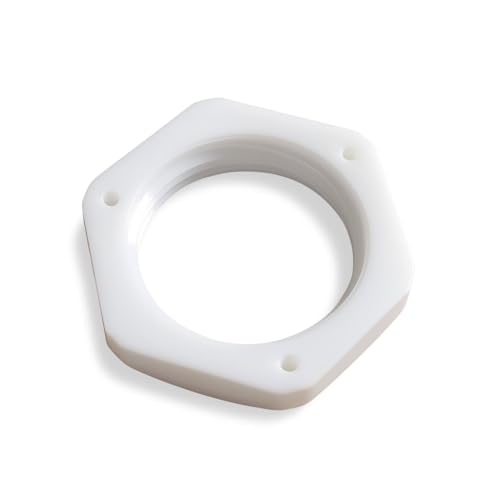 M25 Nylon Kontermutter - 25mm Polyamid Kontermutter - 10 Stück - Leicht, Langlebig, Korrosionsbeständige Befestigung für Kabelverschraubungen, Elektrogehäuse und industrielle Anwendungen (Weiß) von DRUT