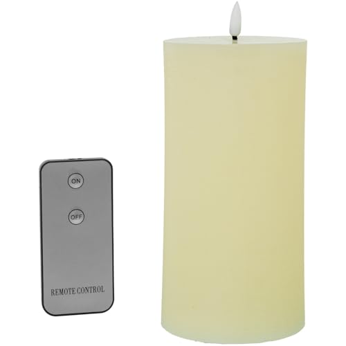4er Set Wachskerzen mit LED und Fernbedienung elfenbeinfarben 10x10x20cm 4er Set Wachskerzen mit LED und Fernbedienung elfenbeinfarben 10x10x20cm von DRW