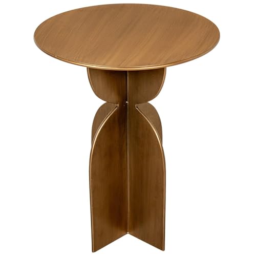 Beistelltisch aus Holz mit Metallfuß in Gold, 45 x 45 x 58 cm Beistelltisch aus Holz mit Metallfuß in Gold, 45 x 45 x 58 cm von DRW